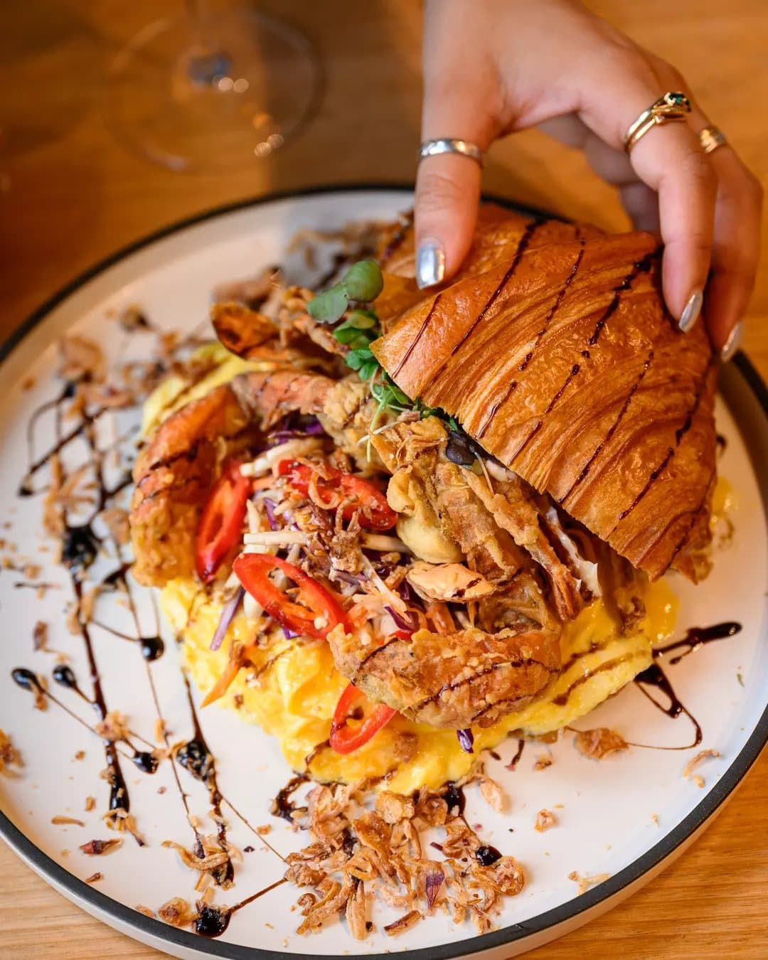 Soft shell crab croissant